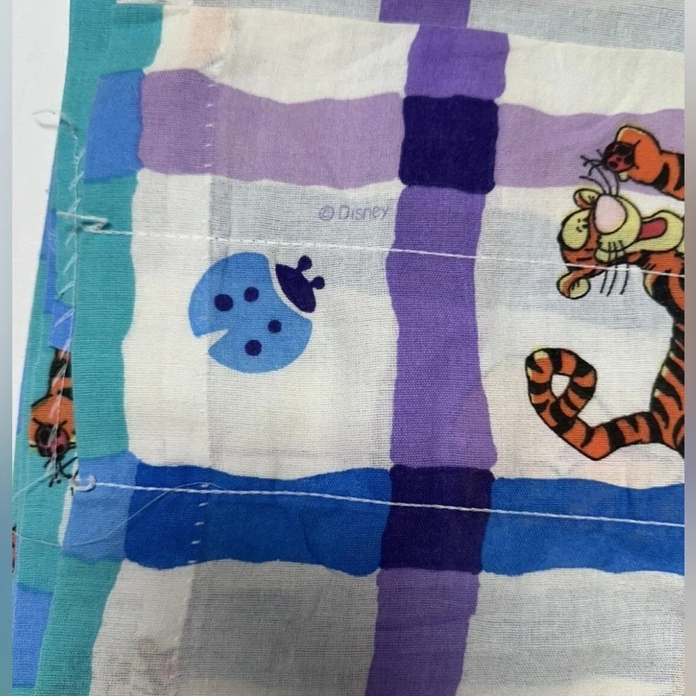 Vintage 90s Disney Curtain Valance Winnie the Pooh Tigger Cartoon Cotton 78”x16”